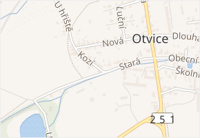 Kozí v obci Otvice - mapa ulice