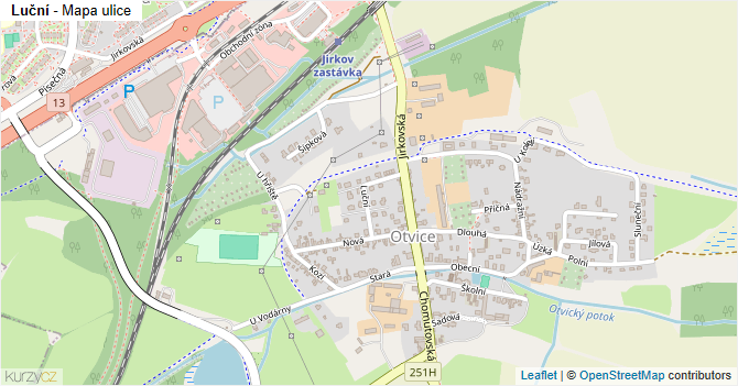 Luční - mapa ulice
