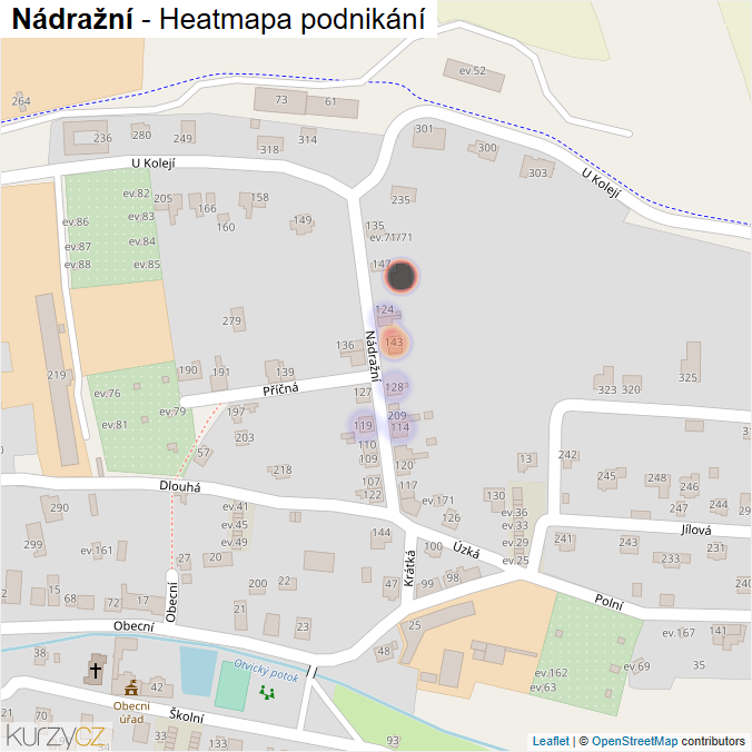 Mapa Nádražní - Firmy v ulici.