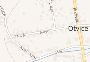 Nová v obci Otvice - mapa ulice