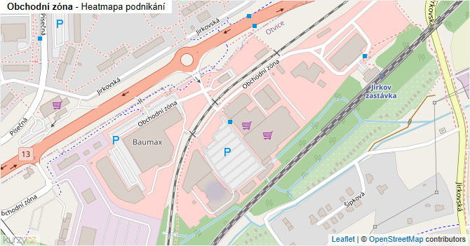 Obchodní zóna - mapa podnikání
