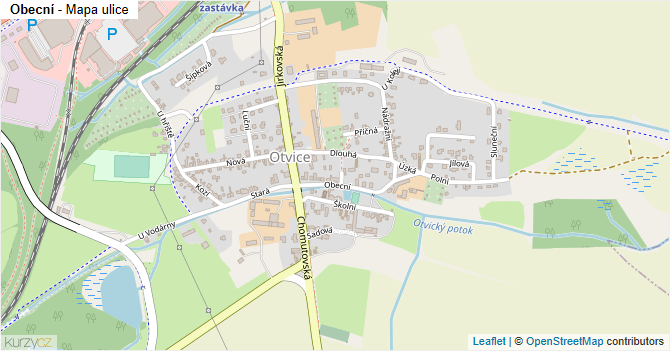 Obecní - mapa ulice