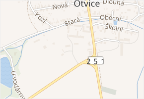 Okrajová v obci Otvice - mapa ulice