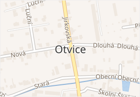 Otvice v obci Otvice - mapa části obce