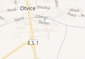 Sadová v obci Otvice - mapa ulice