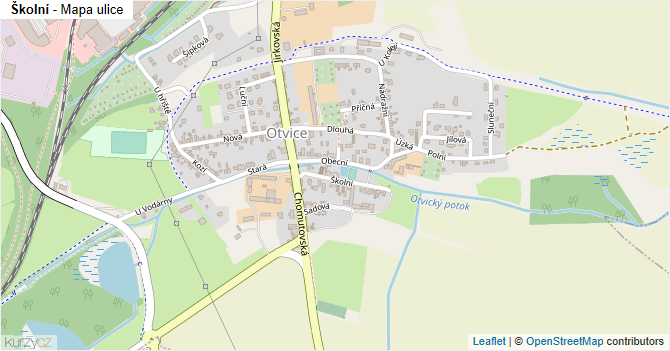Školní - mapa ulice