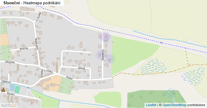 Sluneční - mapa podnikání