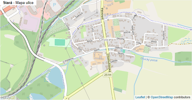 Stará - mapa ulice