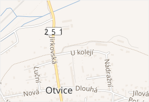 U kolejí v obci Otvice - mapa ulice