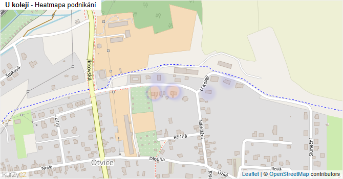 U kolejí - mapa podnikání