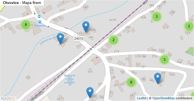 Otvovice - mapa firem