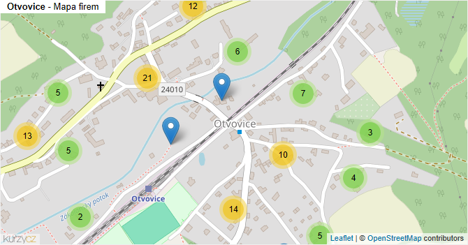 Otvovice - mapa firem