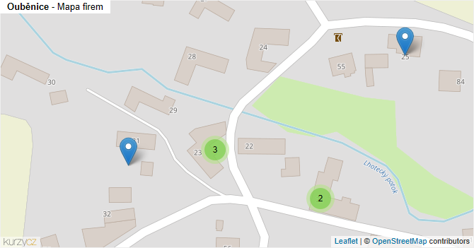Ouběnice - mapa firem