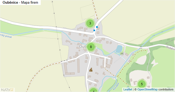 Ouběnice - mapa firem