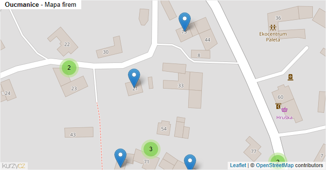 Oucmanice - mapa firem