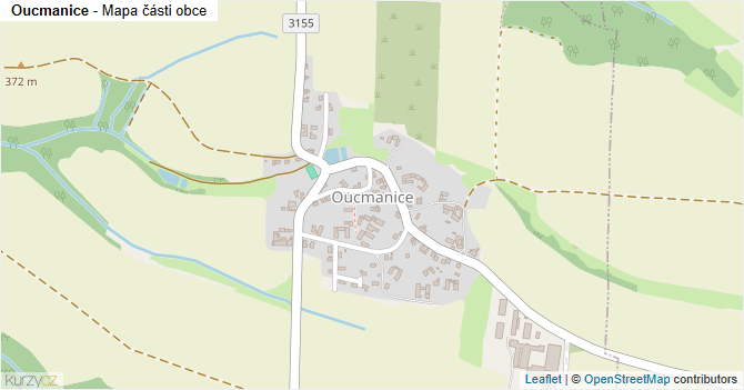 Oucmanice - mapa části obce