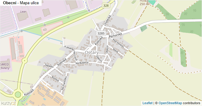 Obecní - mapa ulice