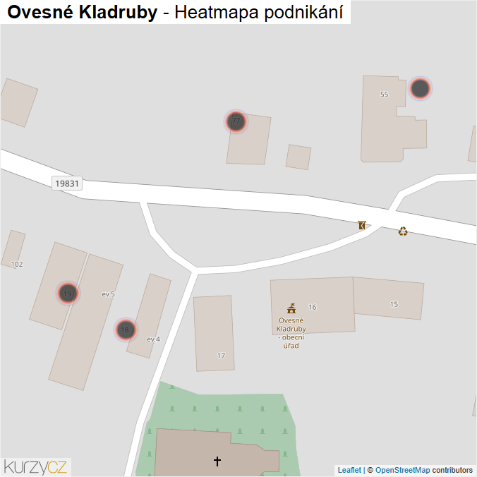 Mapa Ovesné Kladruby - Firmy v obci.