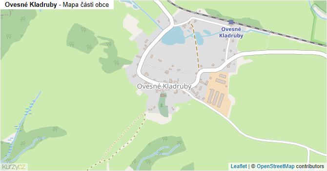 Ovesné Kladruby - mapa části obce