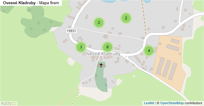 Ovesné Kladruby - mapa firem