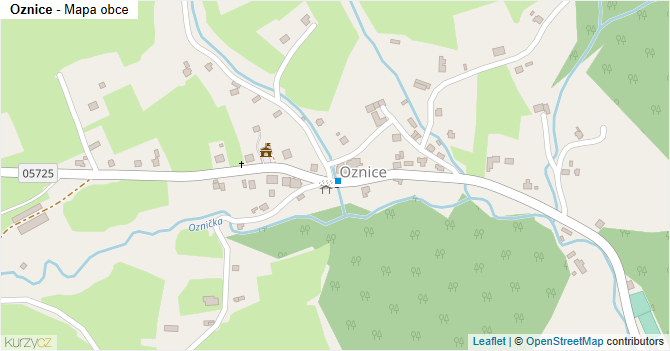 Oznice - mapa obce