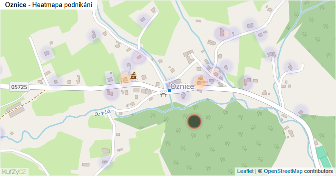 Oznice - mapa podnikání