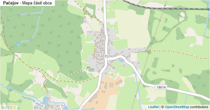 Pačejov - mapa části obce