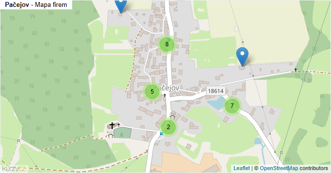 Pačejov - mapa firem