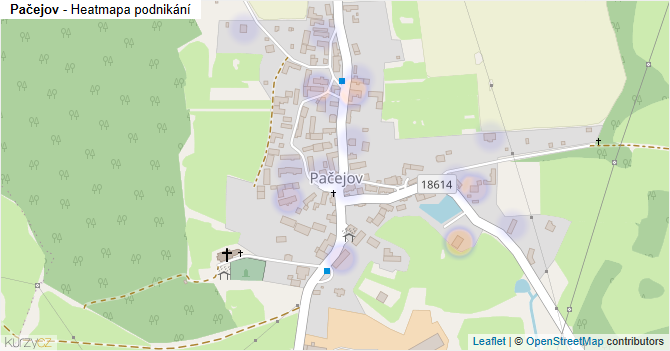 Pačejov - mapa podnikání