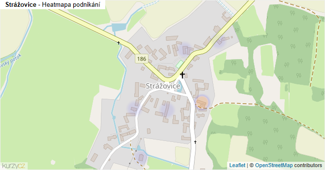 Strážovice - mapa podnikání