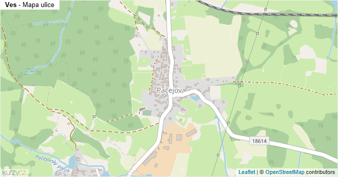 Ves - mapa ulice