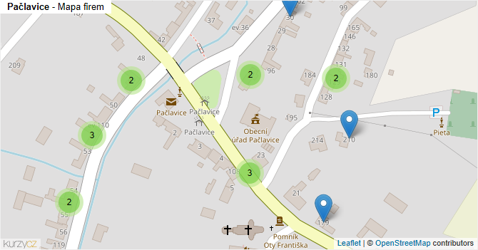 Pačlavice - mapa firem