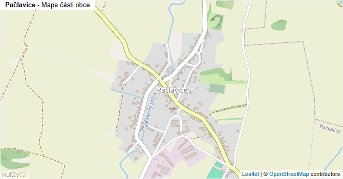 Pačlavice - mapa části obce