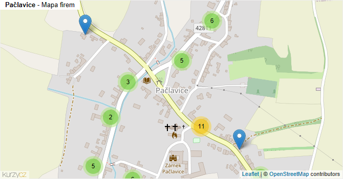 Pačlavice - mapa firem