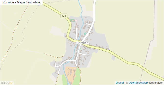 Pornice - mapa části obce