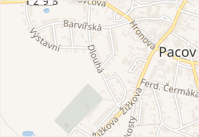 Dlouhá v obci Pacov - mapa ulice