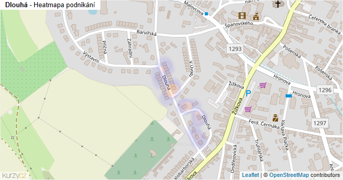 Dlouhá - mapa podnikání