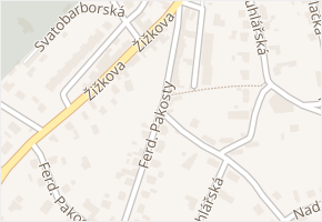 Ferd. Pakosty v obci Pacov - mapa ulice