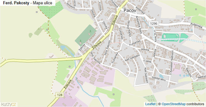 Ferd. Pakosty - mapa ulice