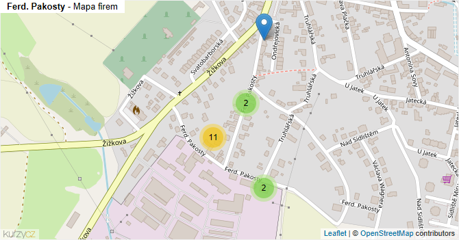 Ferd. Pakosty - mapa firem