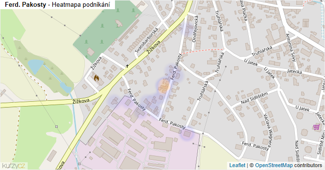 Ferd. Pakosty - mapa podnikání