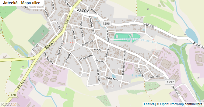 Jatecká - mapa ulice