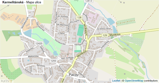 Karmelitánská - mapa ulice