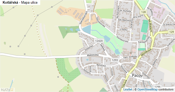 Kotlářská - mapa ulice