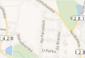 Na Parcelách v obci Pacov - mapa ulice