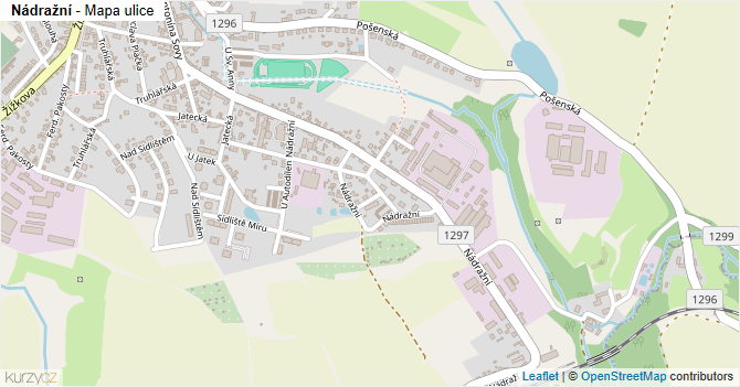 Nádražní - mapa ulice