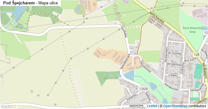 Pod Špejcharem - mapa ulice