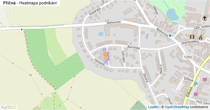 Příčná - mapa podnikání