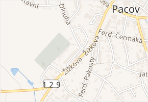 Svatobarborská v obci Pacov - mapa ulice