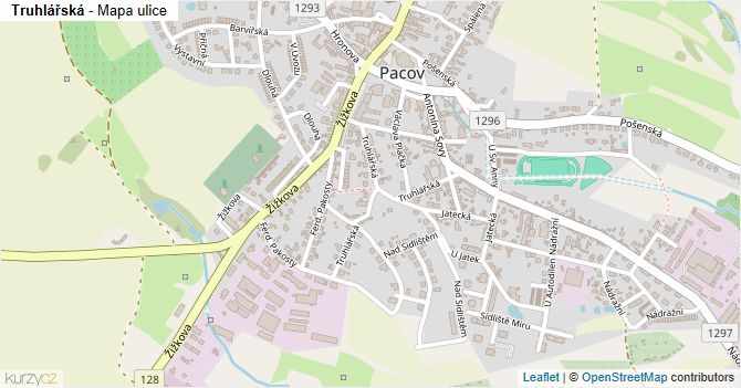 Truhlářská - mapa ulice